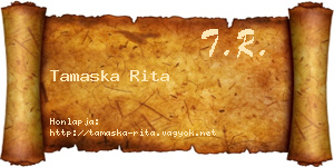 Tamaska Rita névjegykártya